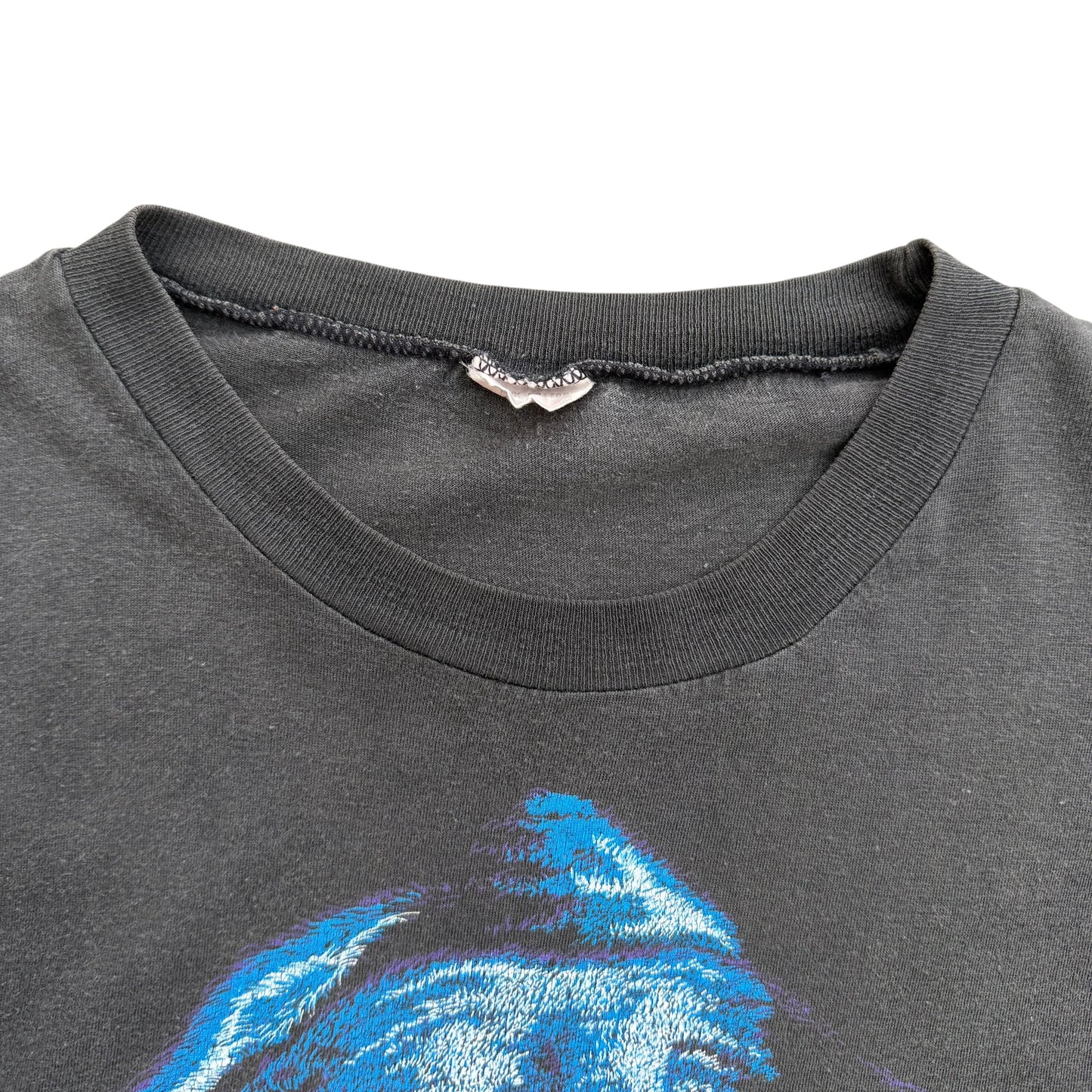 1990's Wild Panther - Large Blue Reflection Animal Graphic Tank Top - L